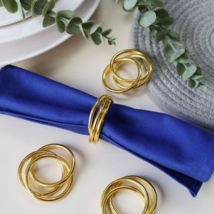 Rond de serviette en métal de conception ethnique en laiton fabriqué à la main avec finition polie de qualité supérieure pour les dîners de mariage ou la décoration de table de fête - Product Image 2