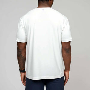 Camiseta de rendimiento para hombre de algodón 100% de alta calidad que absorbe la humedad y es cómoda para entrenamiento y actividades atléticas - Product Image 3