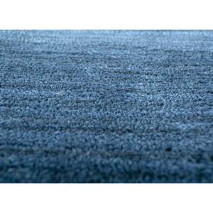 Tapis tufté à la main en laine et viscose à rayures bleues, grand format 9x12 rectangulaire, pour usage domestique, salon, couloir - TNQ-3238 - Product Image 3