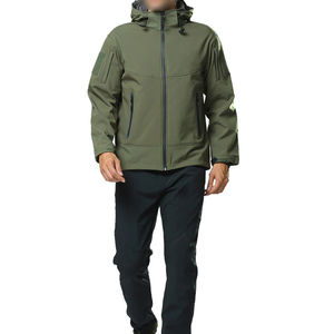 Chaqueta de otoño informal Softshell para hombre impermeable con capucha al aire libre senderismo Camping aventura - Product Image 4