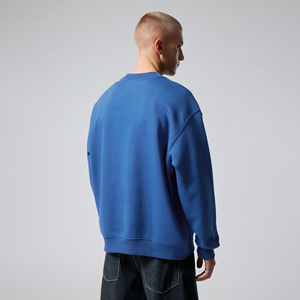 Venta al por mayor de alta calidad de peso pesado de algodón Sudadera de cuello redondo para los hombres de talla grande logotipo personalizado de color sólido de lana para el invierno - Product Image 4