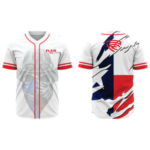 Venta al por mayor personalizada de moda Jersey de béisbol transpirable sublimación camisa con estilo único para juegos conjuntos - Product Image 1