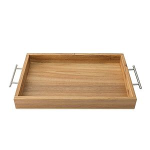 ASSISTANCE PLATEAU DE SERVICE FAIT MAIN AVEC POIGNÉES, Plateau de petit déjeuner en BAMBOU Plateaux en bois Plateau de service décoratif pour - Product Image 1