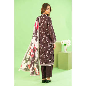 Conjunto de 3 Piezas WNS-52038, Salwar Kameez de Algodón Khaddar Estampado, Vestido Pakistaní para Festivales con Dupatta, Ropa Festiva India - Product Image 3