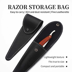 Sac de rangement portable pour rasoir Sac de rangement pour rasoir en cuir - Product Image 5