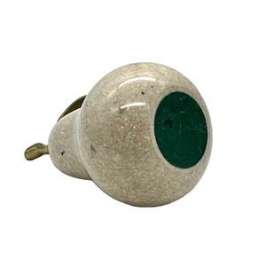 ลูกแพร์ทองเหลืองรูปใบไม้หินอ่อนลูกแพร์หินอ่อนทำด้วยมือลูกแพร์หินอ่อนโอนิกซ์ที่มีเอกลักษณ์ - Product Image 2