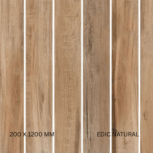 Tuiles antidérapantes finies en bois 200X 1200 MM Installation adhésive facile pour l'entrepôt d'accessoires extérieurs d'appartement d'école de centre commercial - Product Image 1