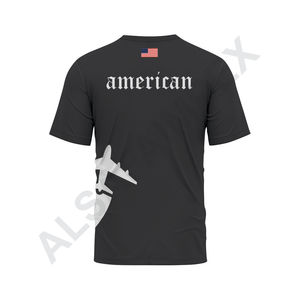 T-shirts en coton 100% de haute qualité, t-shirt noir à col montant personnalisé pour homme, surdimensionné, vierge, avec impression sur écran, vêtements - Product Image 3