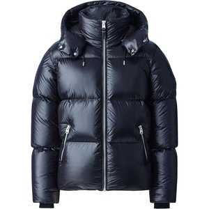 Veste matelassée à capuche personnalisée pour homme, veste d'hiver chaude en duvet de canard, imperméable, en nylon épais, rembourrée, logo OEM, étiquette privée - Product Image 5
