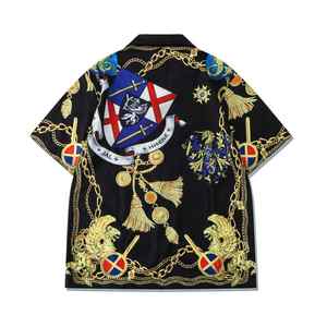 Wholesale OEM <b>Mens</b> Summer Print Casual Hawaiian Wear <b>Beach</b> 2 Pieces Buttoned <b>Shirts</b> Shorts Set - Product Image 3