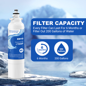 Filtre à eau pour réfrigérateur domestique en plastique à charbon actif RW10/LT800P – Pièce de rechange - Product Image 4