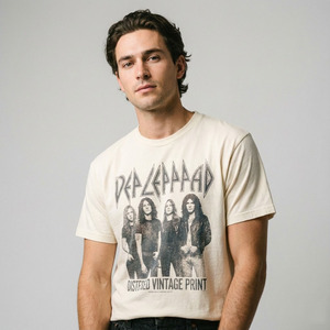 T-shirt décontracté pour homme, coupe classique, en polyester/coton tricoté, imprimé numérique, col rond, style streetwear, écologique - Product Image 2