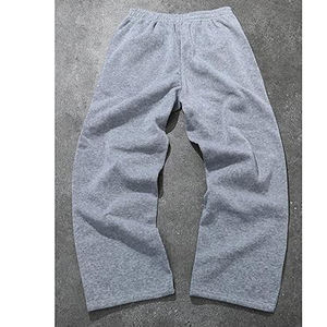 Pantalon de survêtement pour homme sur mesure, coton lourd, délavage à l'acide, ample, jambe large, taille haute, décor en strass, streetwear - Product Image 4