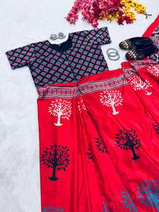 Hermoso vestido estampado Sari por mayorista Fabzone - Product Image 3