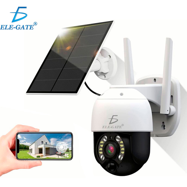 ELE-GATE WEB.57 2MP White Night Vision 4G Solar CCTV Security Camera 1080p Surveillance System Cloud Storage