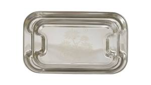 Plateau de service en métal en acier de la meilleure qualité avec plateau de conception de finition plaqué argent brillant pour la vaisselle - Product Image 2