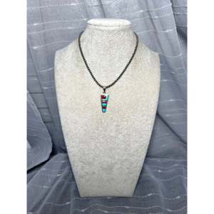 Zuni Handmade Multi-Color Stone and Sterling <b>Silver</b> Pendant with Rhodium Plating Religious Style Rose Gold Jewelry <b>Charm</b> - Product Image 6