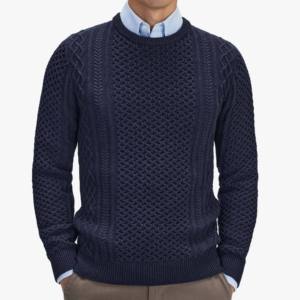 Wholesale Pullover Sweater <b>Thick</b> Custom Jacquard Woolen Unisex Crew Neck Standard Wool Long Sleeve Sweater Breathable - Product Image 1