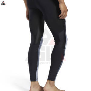 Leggings Deportivos para Hombre de Todos los Tamaños, Color Sólido, Ajustados, Transpirables, de Secado Rápido, con Cintura Elástica, Ecológicos, al por Mayor, de Spandex/Nailon - Product Image 3