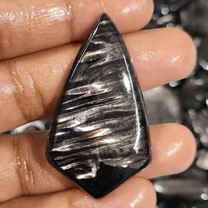 Lote al por mayor de hiperstena natural de alta calidad, cabujón opalescente, formas variadas, diseño para envoltura de alambre y joyería - Product Image 2