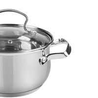 Ensemble de casseroles de cuisine de luxe en acier inoxydable à induction, 6 pièces, double poignée, écologiques, de haute qualité, vente en gros personnalisée