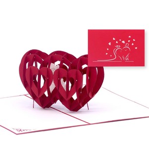 Carte pop-up 3D, carte pop-up en forme de cœur pour couple, carte d'anniversaire 3D, cartes de vœux de la Saint-Valentin 3D, cartes de vœux artisanales en papier personnalisées - Product Image 3