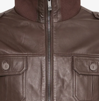 Veste en cuir de haute qualité Veste en cuir personnalisée Vêtements tendance Veste en cuir pour homme