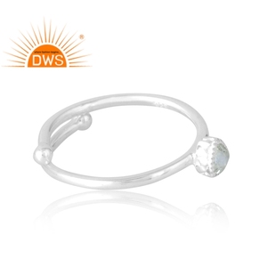 Nuevo diseño, anillo de piedras preciosas de Luna arcoíris Natural de Plata de Ley 925, joyería personalizada para mujer, regalo para ella - Product Image 4