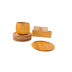 Dessous de verre en bois durable et élégant avec un design naturel élégant Dessous de verre promotionnel idéal pour la maison et le bureau - Product Image 1