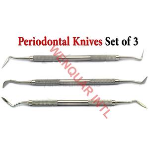 Cuchillos periodontales dentales de acero inoxidable de alta calidad, instrumentos de cirugía Oral Manual para eliminación de cálculo gingival de tejido blando - Product Image 2