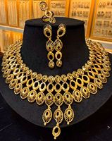 Ensemble de bijoux Dubai Box Chain plaqué or