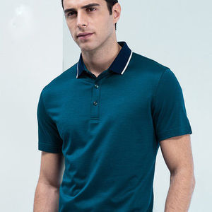 Patrón sólido OEM personalizado para hombres para camiseta de polo Ropa de punto de último diseño con serigrafía digital para camiseta de polo - Product Image 4