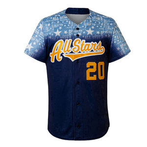 Uniforme de baseball All Stars pour hommes, maillot à manches courtes, impression sublimée 20, polyester respirant, pantalon blanc, crampons noirs - Product Image 2