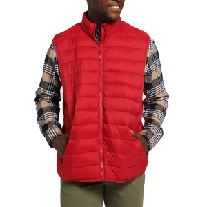 Chaleco acolchado sin mangas de burbuja de lona personalizado ligero para hombre, impermeable, respetuoso con el medio ambiente, ropa de invierno empacable - Product Image 1