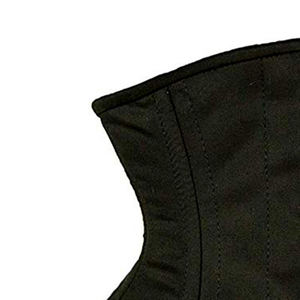 Corset court en coton noir à laçage serré - Product Image 6