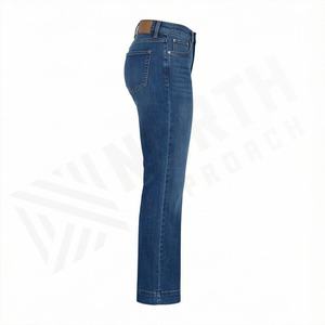 Premium Denim <b>Jeans</b> <b>Women</b> High Quality Custom Logo Straight Wide Leg Casual Loose Fit Y2K <b>Baggy</b> Customized Color Breathable - Product Image 2
