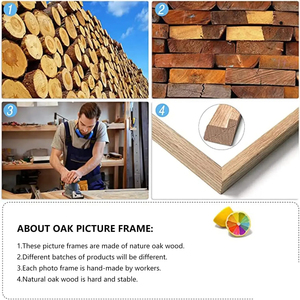 กรอบรูปไม้3ขนาดสีน้ำตาลทึบรูปภาพไม้ MDF ติดผนังกรอบรูปทันสมัย - Product Image 4