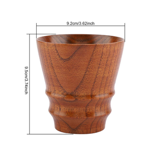 Nouveau design verre à eau en bois jus de fruits lait verre en bois dernier design noir en bois verre simple qualité supérieure prix bon marché - Product Image 5