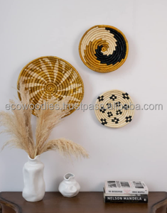 Cestas colgantes de ratán de estilo bohemio, nuevo arte Art Deco de bambú, arte de pared de granja decorativo para hoteles de moda, casas, formato de cuerda - Product Image 6