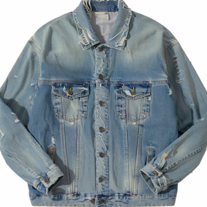 2025 broderie personnalisée Denim patchs hommes vestes en gros unisexe Street Wear coton épais Denim Jeans vestes pour hommes - Product Image 1