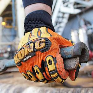 Gants en caoutchouc haute visibilité pour l'industrie pétrolière et gazière, résistants aux chocs, avec dos en TPR anti-impact, pour applications de soudage en milieu pétrolier - Product Image 3