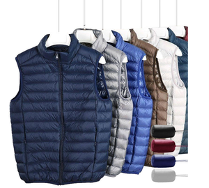 Gilet matelassé en duvet sans manches pour hommes Premium Gilet en duvet léger ultra doux pour hommes style confort - Product Image 1