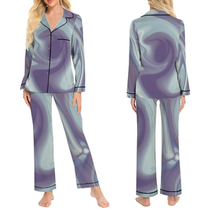Premium Women Cotton Breathable Sleepwear Set Two Piece Pajama Top and <b>Pants</b> Elastic Waist Soft Cozy Nightwear Loungewear Outfit - Product Image 3