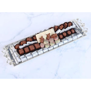 Proveedores indios de bandeja para servir chocolate de forma ovalada de diseño elegante con asa bandeja de chocolate de comida de alta calidad al mejor precio - Product Image 6