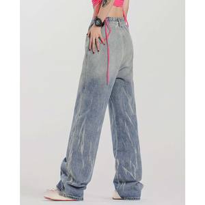 2024 OEM Casual Black Men <b>Denim</b> Baggy Pants Streetwear Washed Baggy Cargo Pants for Men Customized <b>Denim</b> <b>Jogging</b> Trousers - Product Image 2