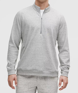 Sudadera Urbana para Hombre, Corte Holgado, Cierre de Cremallera de un Cuarto, Tejido Suave y Cálido, Cuello Redondo, Premium, Transpirable, para Invierno - Product Image 1