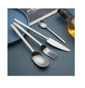 Juego de Cubiertos de Decoración de mesa de vajilla juego de cubiertos de plata de acero inoxidable de alta calidad para juego de cubiertos de Venta caliente - Product Image 5