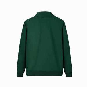 Unisex 100% Polyester Fleece 1/4 <b>Zip</b> on Front With Kangaroo Pocket Knitted Rib Cuffs and Bottom Blank Pullover Sweat <b>Shirt</b> - Product Image 6