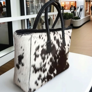 Sacs à main en cuir de vachette véritable de haute qualité, logo imprimé personnalisé, fourrure durable, multifonction, taille personnalisée, vente en gros - Product Image 3