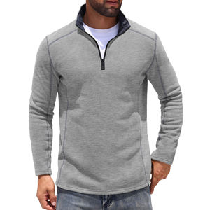 Tissu respirant 100 % coton de haute qualité, couleur unie élégante, coupe décontractée, fermeture éclair quart de tour, écologique, coupe-vent pour l'hiver - Product Image 5